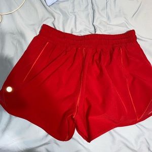 Red lulu hotty hot shorts
